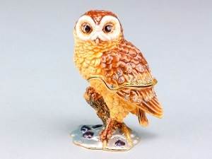 Cloisonne Owl on Branch